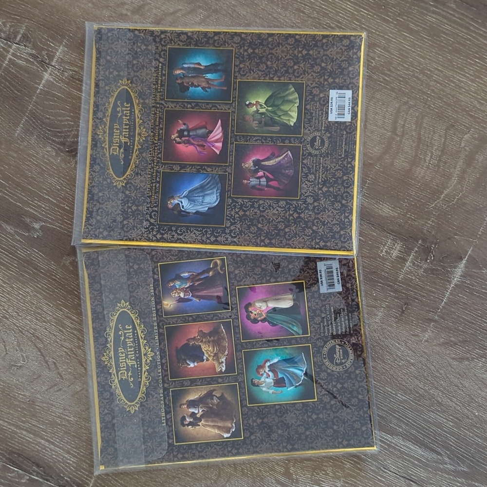 Disney Fairytale Designer Collection Lithograph Print Collection Set